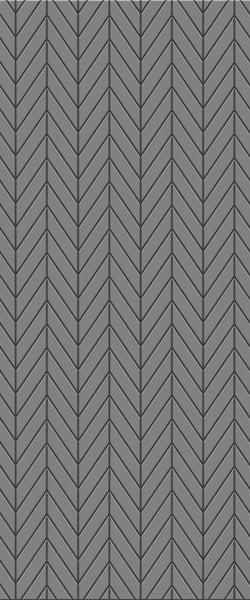 Grey Chevron Acrylic Shower Wall Panel 2440mm x 1220mm (3mm Thick) - CladdTech