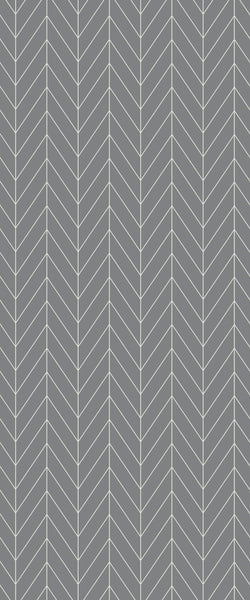 Grey Chevron Acrylic Shower Wall Panel 2440mm x 1220mm (3mm Thick) - CladdTech