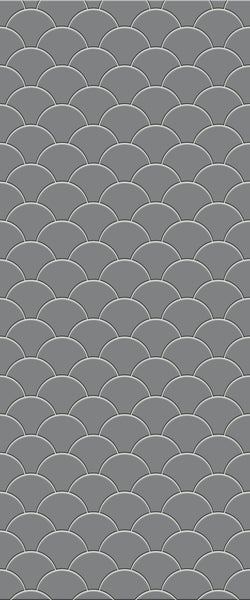 Grey Fishscales Acrylic Shower Wall Panel 2440mm x 1220mm (3mm Thick) - CladdTech