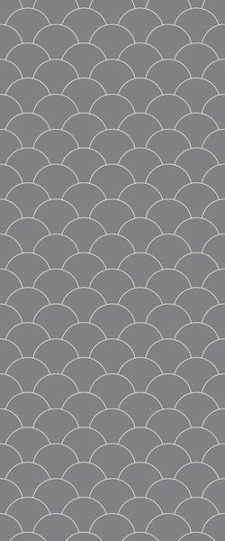 Grey Fishscales Acrylic Shower Wall Panel 2440mm x 1220mm (3mm Thick) - CladdTech