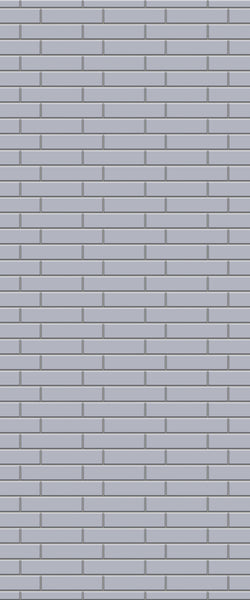 Grey Brickslips Acrylic Shower Wall Panel 2440mm x 1220mm (3mm Thick) - CladdTech