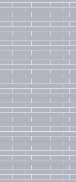 Grey Brickslips Acrylic Shower Wall Panel 2440mm x 1220mm (3mm Thick) - CladdTech