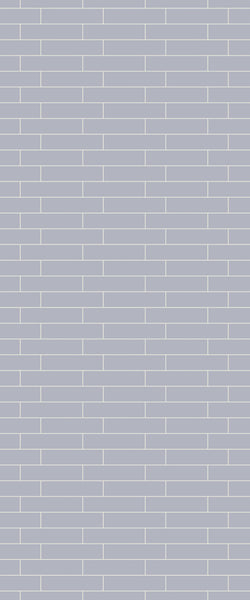 Grey Brickslips Acrylic Shower Wall Panel 2440mm x 1220mm (3mm Thick)