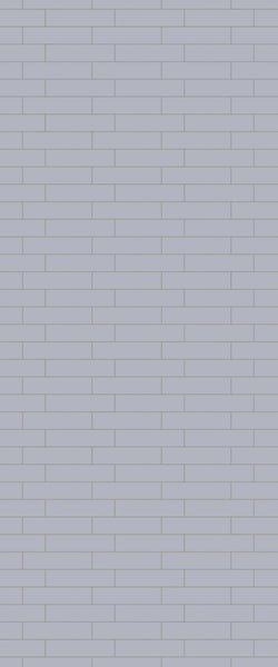 Grey Brickslips Acrylic Shower Wall Panel 2440mm x 1220mm (3mm Thick)
