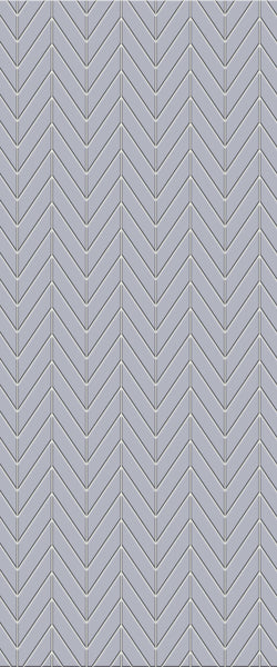 Grey Chevron Acrylic Shower Wall Panel 2440mm x 1220mm (3mm Thick) - CladdTech