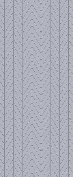 Grey Chevron Acrylic Shower Wall Panel 2440mm x 1220mm (3mm Thick) - CladdTech