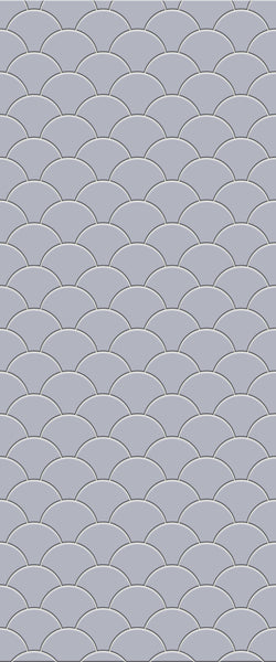 Grey Fishscales Acrylic Shower Wall Panel 2440mm x 1220mm (3mm Thick) - CladdTech