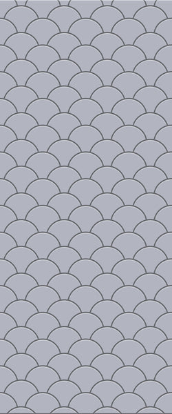 Grey Fishscales Acrylic Shower Wall Panel 2440mm x 1220mm (3mm Thick) - CladdTech