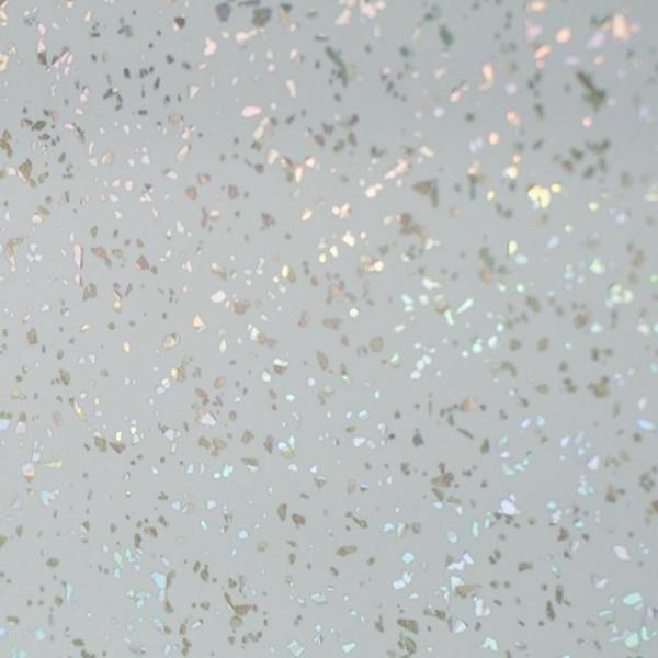 Platinum White Sparkle Large 10mm Thick Bathroom Shower Panel 2.4m x 1m - Claddtech