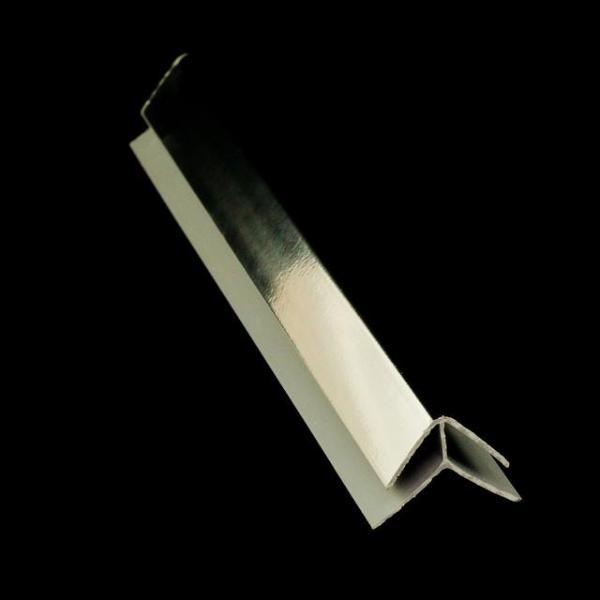 External Corner Trim Chrome Finish for Cladding Wall Panels 2.6m Long - Claddtech