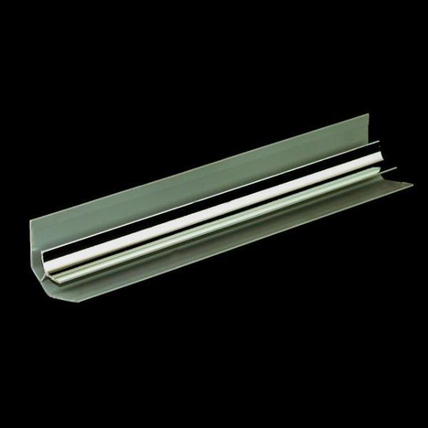 Internal Corner Trim, Chrome Finish for 5mm Cladding Wall Panels 2.6m Long - Claddtech