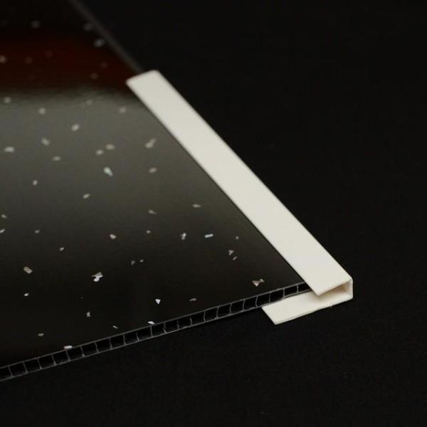 End Cap Trim White Finish, or J Trim, or Universal Trim, for Cladding Wall Panels 2.6m Long - Claddtech