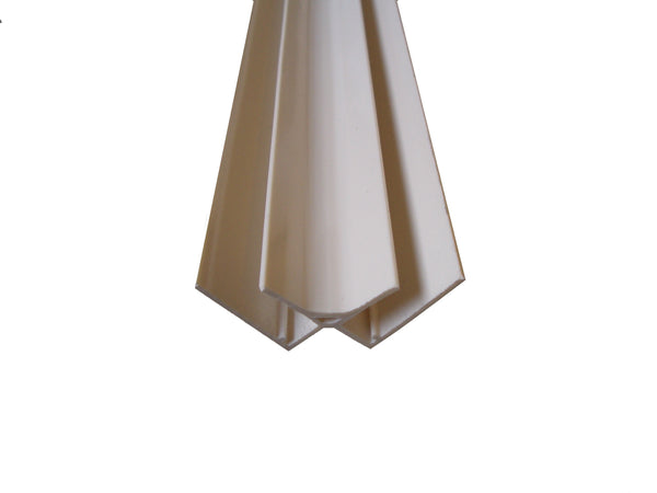 Internal Corner Trim, White Finish for 10mm Shower Panels 2.4m Long