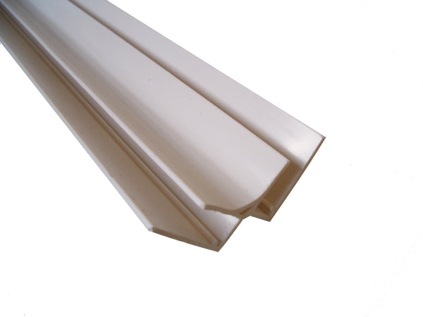 Internal Corner Trim, White Finish for 10mm Shower Panels 2.4m Long