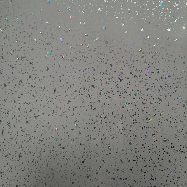 Grey Sparkle Large 10mm Thick Bathroom Shower Panel 2.4m x 1m - Claddtech