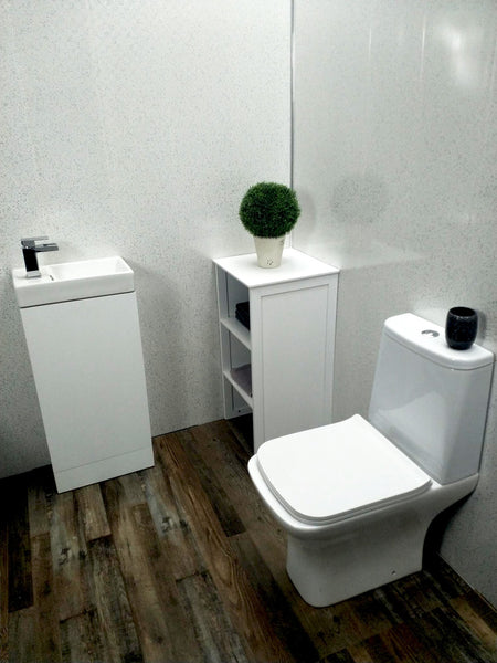 Platinum White Sparkle 5mm Wall Cladding For Bathrooms 2.6m x 0.25m - Claddtech