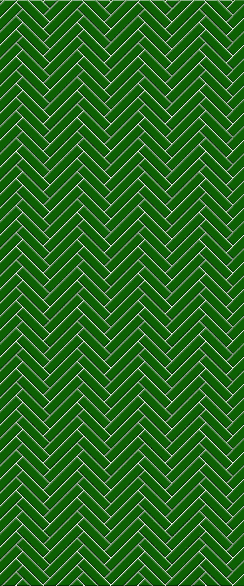 Green Single Herringbone Tile Acrylic Shower Wall Panel 2440mm x 1220mm (3mm Thick) - CladdTech