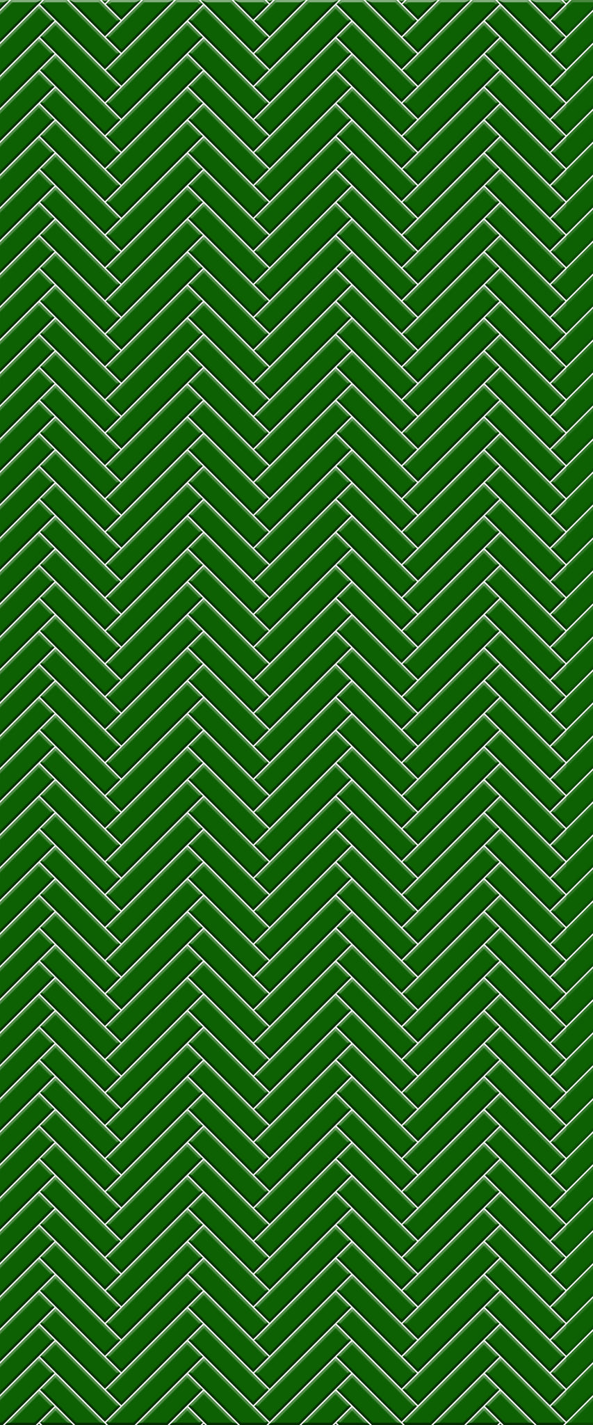 Green Single Herringbone Tile Acrylic Shower Wall Panel 2440mm x 1220mm (3mm Thick) - CladdTech