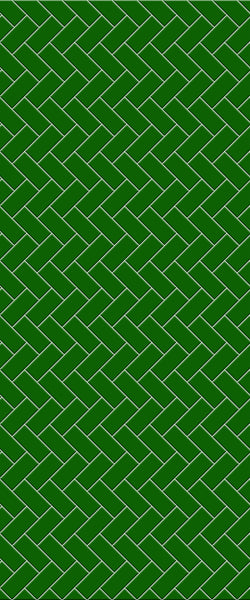 Green Diagonal Herringbone Tile Acrylic Shower Wall Panel 2440mm x 1220mm (3mm Thick) - CladdTech