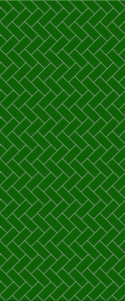 Green Diagonal Herringbone Tile Acrylic Shower Wall Panel 2440mm x 1220mm (3mm Thick) - CladdTech