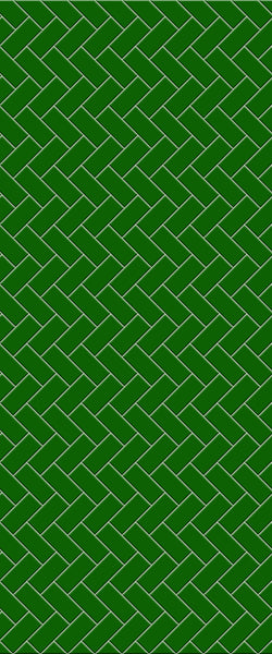 Green Diagonal Herringbone Tile Acrylic Shower Wall Panel 2440mm x 1220mm (3mm Thick) - CladdTech