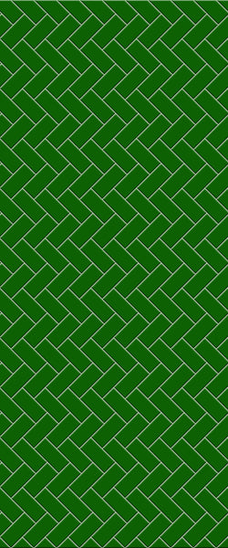 Green Diagonal Herringbone Tile Acrylic Shower Wall Panel 2440mm x 1220mm (3mm Thick) - CladdTech