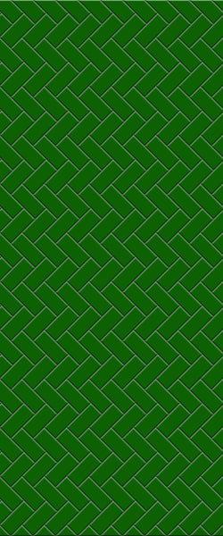 Green Diagonal Herringbone Tile Acrylic Shower Wall Panel 2440mm x 1220mm (3mm Thick) - CladdTech