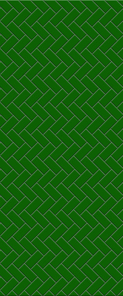 Green Diagonal Herringbone Tile Acrylic Shower Wall Panel 2440mm x 1220mm (3mm Thick) - CladdTech