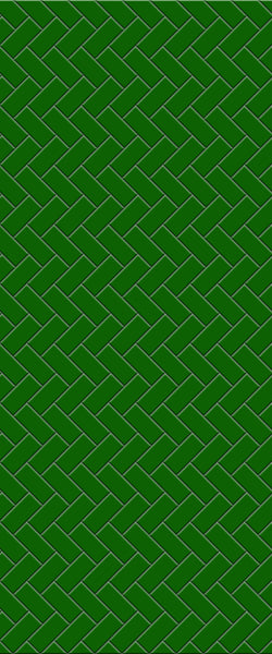 Green Diagonal Herringbone Tile Acrylic Shower Wall Panel 2440mm x 1220mm (3mm Thick) - CladdTech