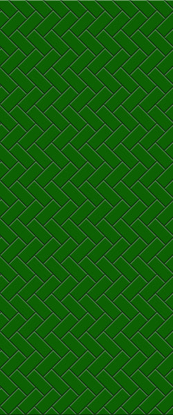 Green Diagonal Herringbone Tile Acrylic Shower Wall Panel 2440mm x 1220mm (3mm Thick) - CladdTech