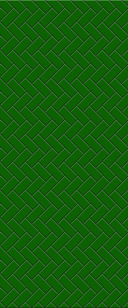 Green Diagonal Herringbone Tile Acrylic Shower Wall Panel 2440mm x 1220mm (3mm Thick) - CladdTech