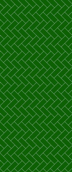 Green Diagonal Herringbone Tile Acrylic Shower Wall Panel 2440mm x 1220mm (3mm Thick) - CladdTech