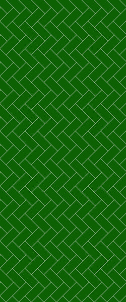 Green Diagonal Herringbone Tile Acrylic Shower Wall Panel 2440mm x 1220mm (3mm Thick) - CladdTech
