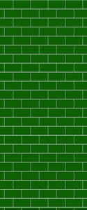 Green Subway Tile Acrylic Shower Wall Panel 2440mm x 1220mm - CladdTech