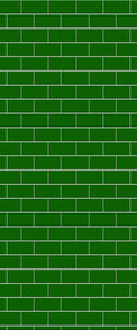 Green Subway Tile Acrylic Shower Wall Panel 2440mm x 1220mm - CladdTech