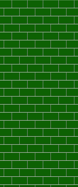 Green Subway Tile Acrylic Shower Wall Panel 2440mm x 1220mm - CladdTech