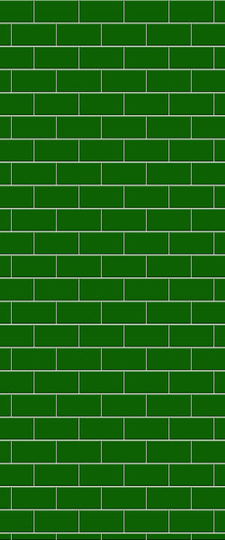 Green Subway Tile Acrylic Shower Wall Panel 2440mm x 1220mm - CladdTech