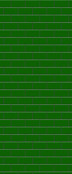 Green Subway Tile Acrylic Shower Wall Panel 2440mm x 1220mm - CladdTech