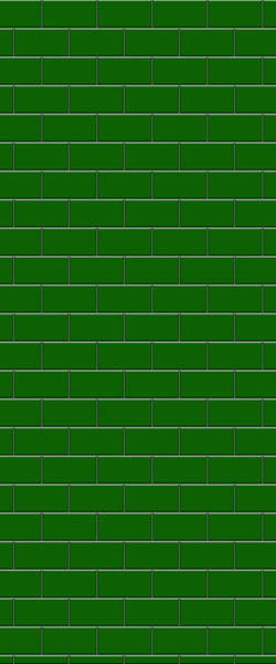 Green Subway Tile Acrylic Shower Wall Panel 2440mm x 1220mm - CladdTech