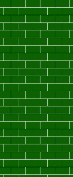 Green Subway Tile Acrylic Shower Wall Panel 2440mm x 1220mm - CladdTech