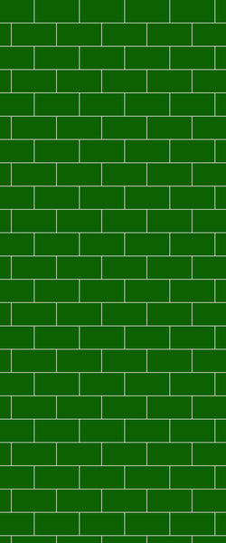 Green Subway Tile Acrylic Shower Wall Panel 2440mm x 1220mm - CladdTech