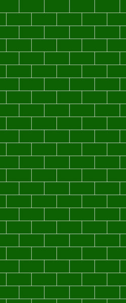 Green Subway Tile Acrylic Shower Wall Panel 2440mm x 1220mm - CladdTech