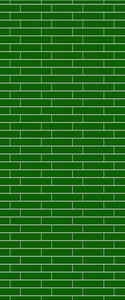 Green Brickslips Tile Acrylic Shower Wall Panel 2440mm x 1220mm (3mm Thick) - CladdTech