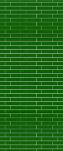 Green Brickslips Tile Acrylic Shower Wall Panel 2440mm x 1220mm (3mm Thick) - CladdTech