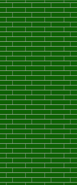 Green Brickslips Tile Acrylic Shower Wall Panel 2440mm x 1220mm (3mm Thick) - CladdTech