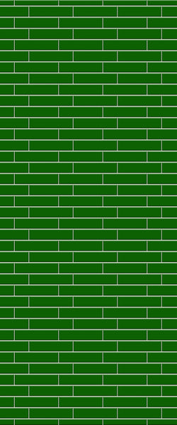 Green Brickslips Tile Acrylic Shower Wall Panel 2440mm x 1220mm (3mm Thick) - CladdTech