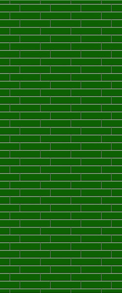 Green Brickslips Tile Acrylic Shower Wall Panel 2440mm x 1220mm (3mm Thick) - CladdTech