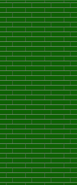 Green Brickslips Tile Acrylic Shower Wall Panel 2440mm x 1220mm (3mm Thick) - CladdTech