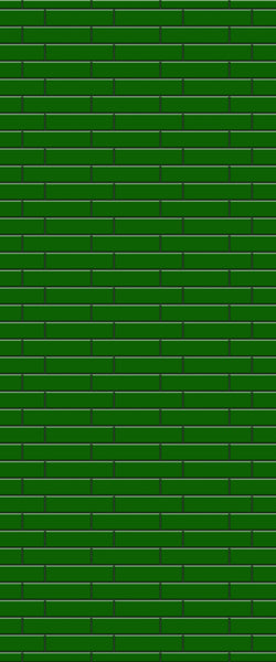 Green Brickslips Tile Acrylic Shower Wall Panel 2440mm x 1220mm (3mm Thick) - CladdTech