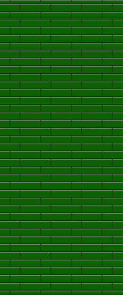 Green Brickslips Tile Acrylic Shower Wall Panel 2440mm x 1220mm (3mm Thick) - CladdTech